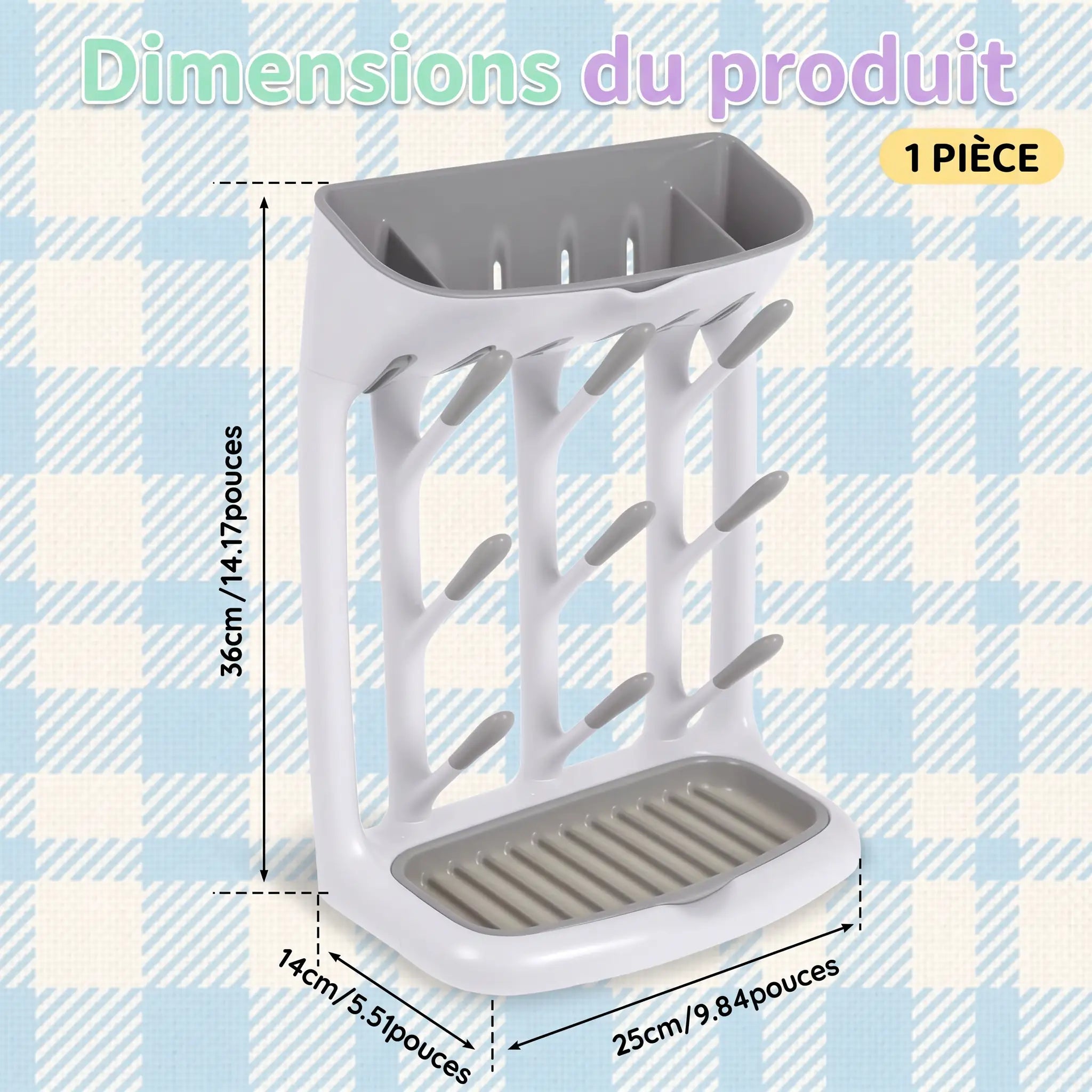Egouttoir biberons grande capacite Mamilly