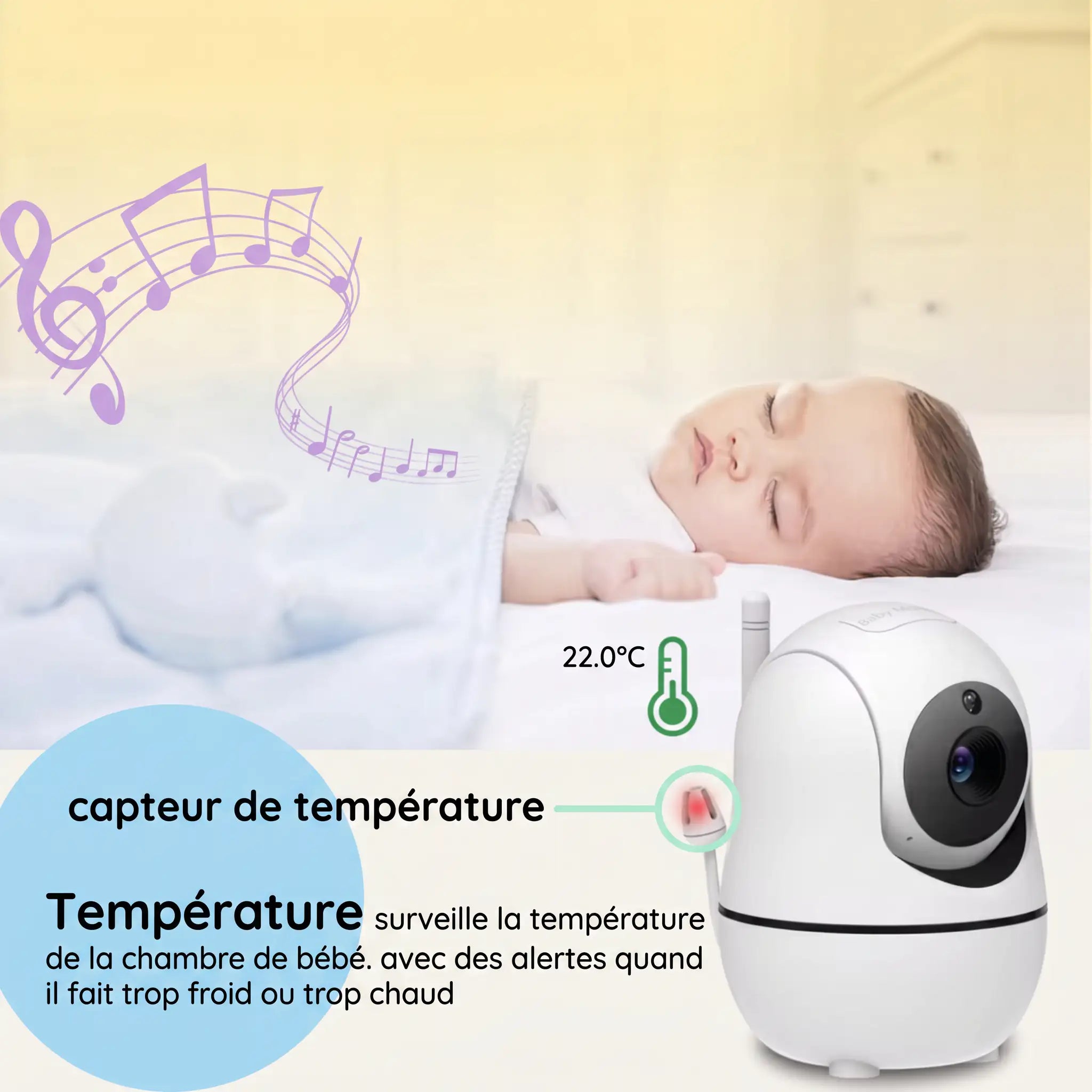 Mamilly Veillée Duo — Babyphone vidéo 2 caméras Mamilly