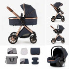 Poussette 3 en 1 - Bleu Saphir Mamilly