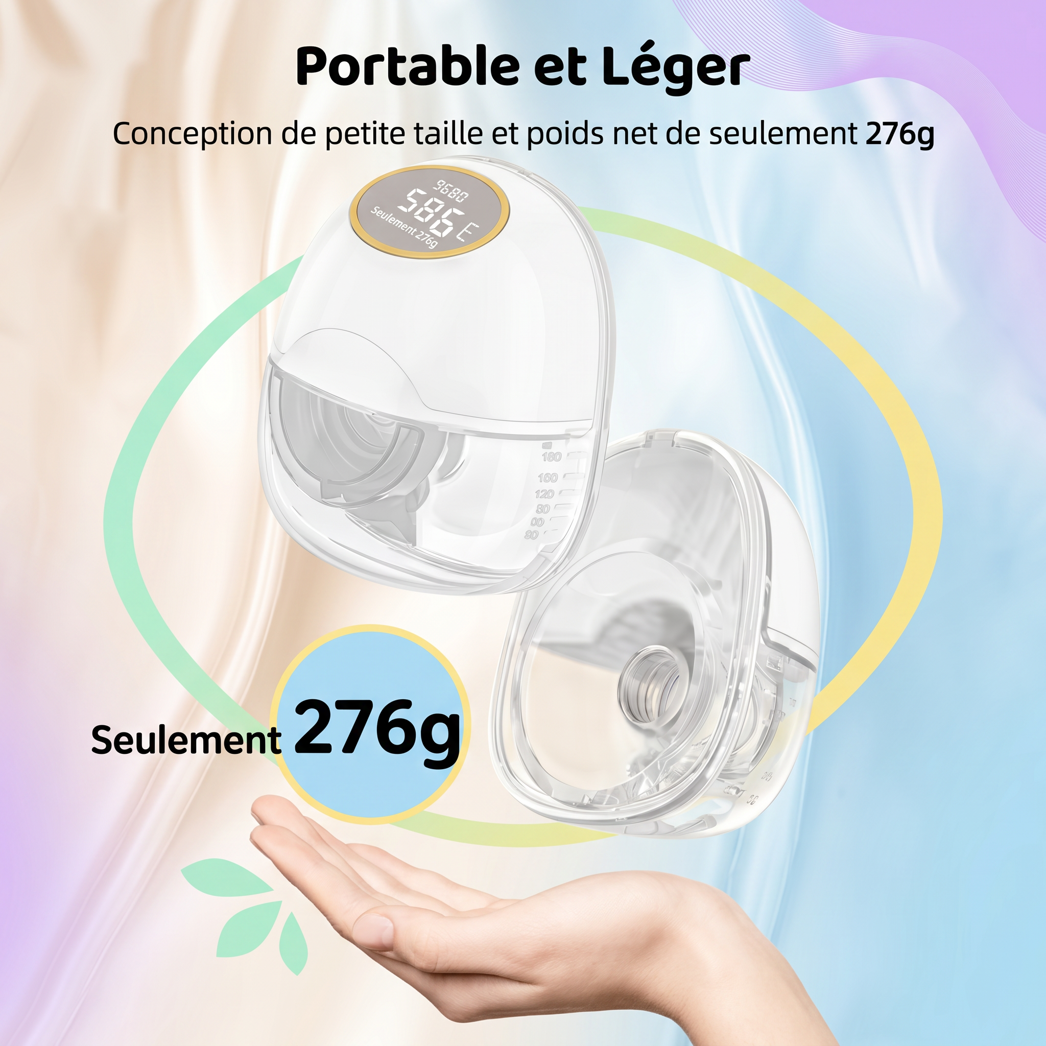 Tire-lait portable LED mains libres Mamilly