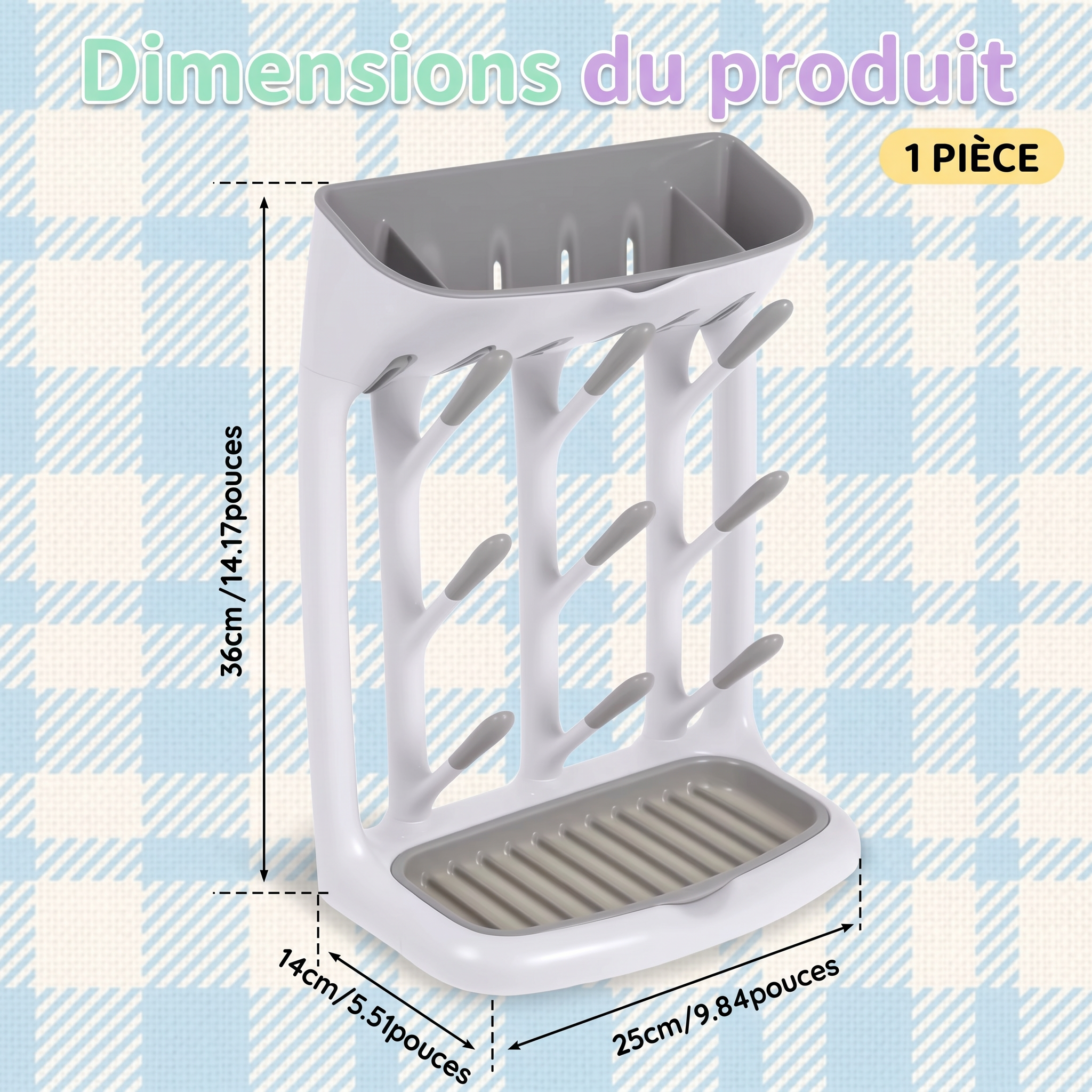 Egouttoir biberons grande capacite Mamilly
