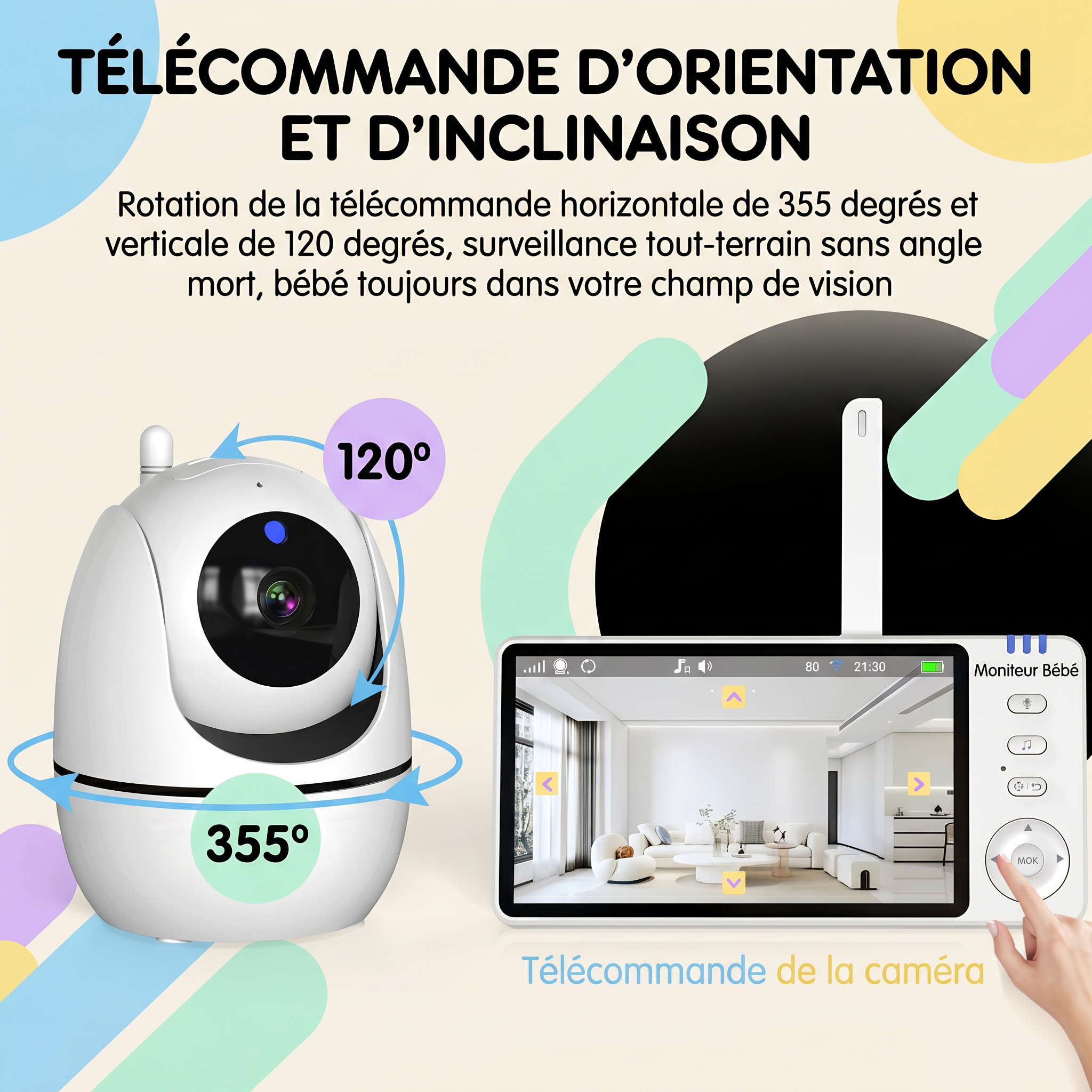 Mamilly Veillée - Babyphone vidéo 5" Mamilly