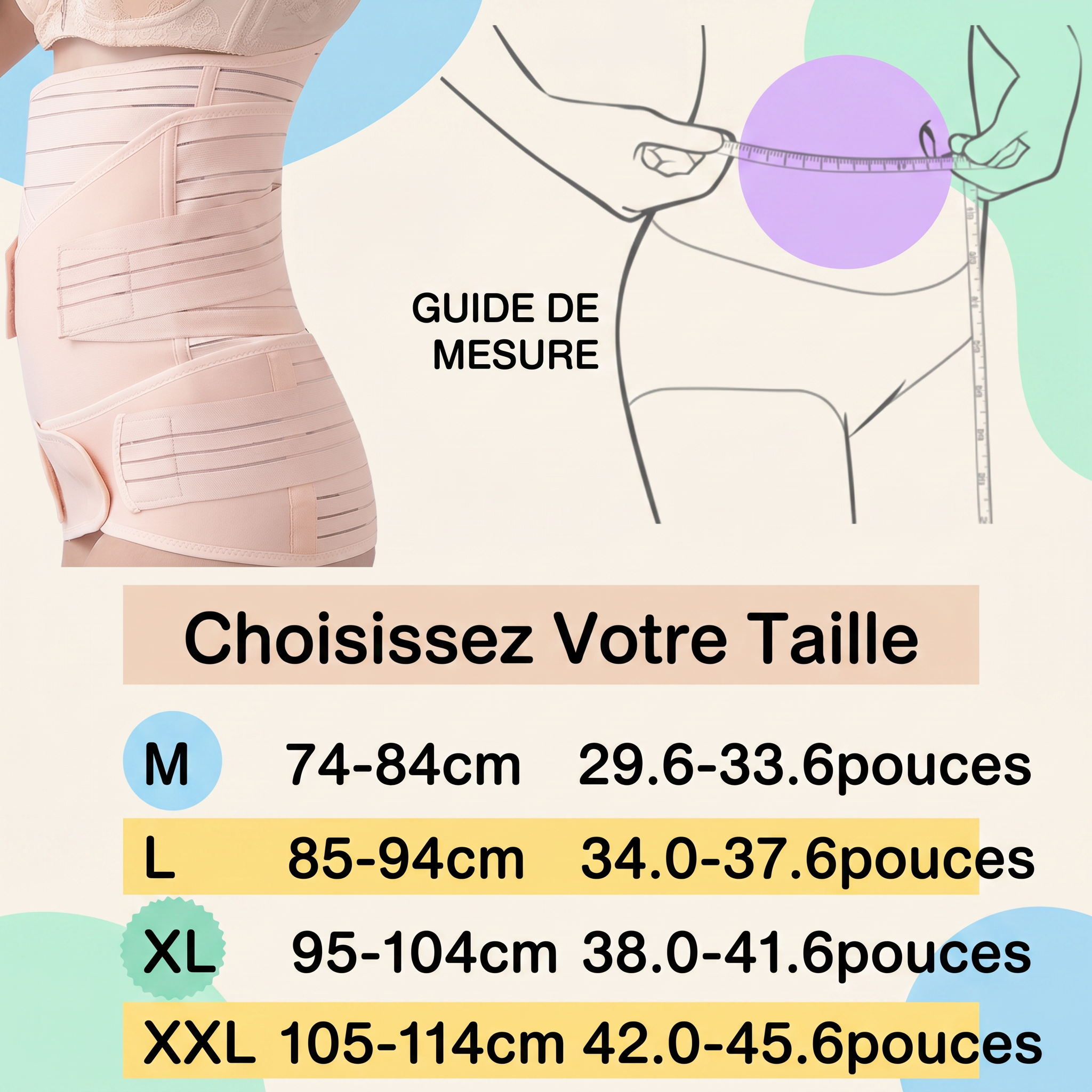 Ceinture postpartum 3-en-1 Mamilly