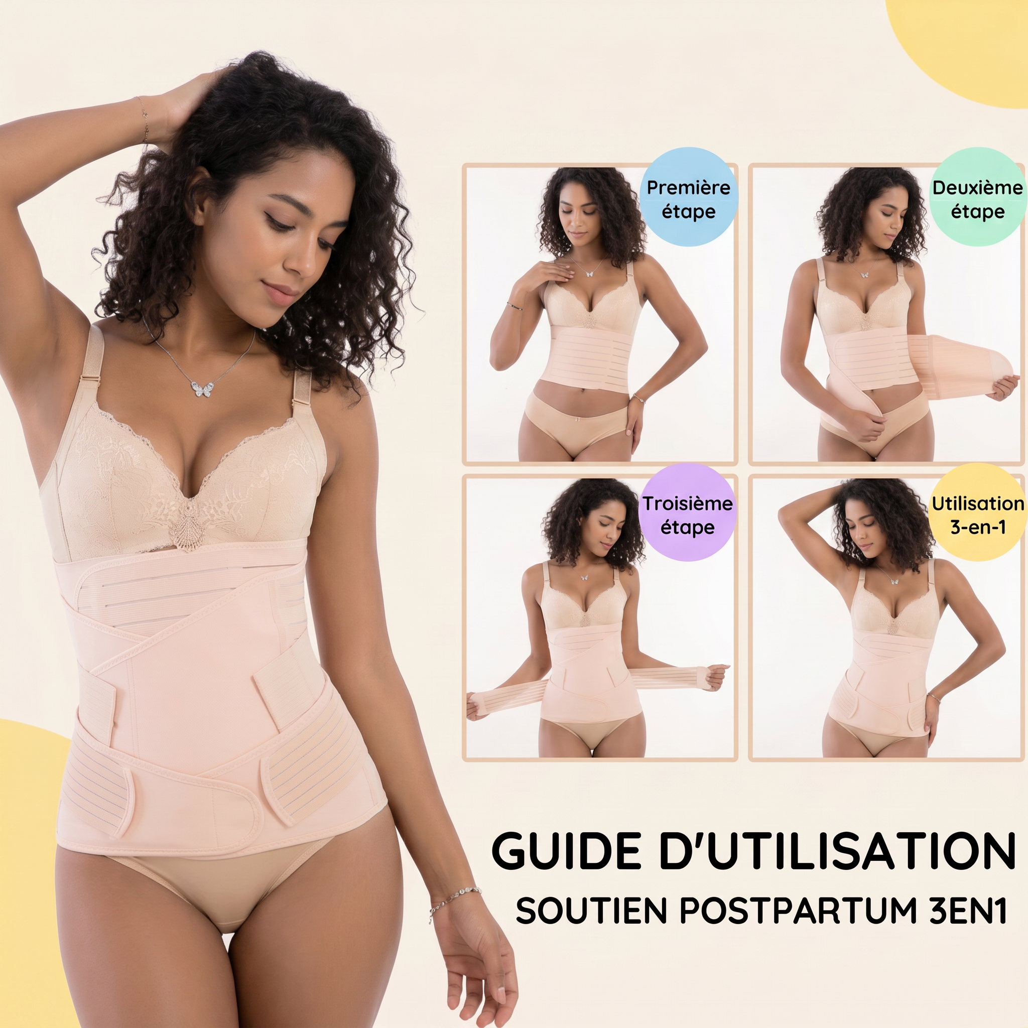 Ceinture postpartum 3-en-1 Mamilly