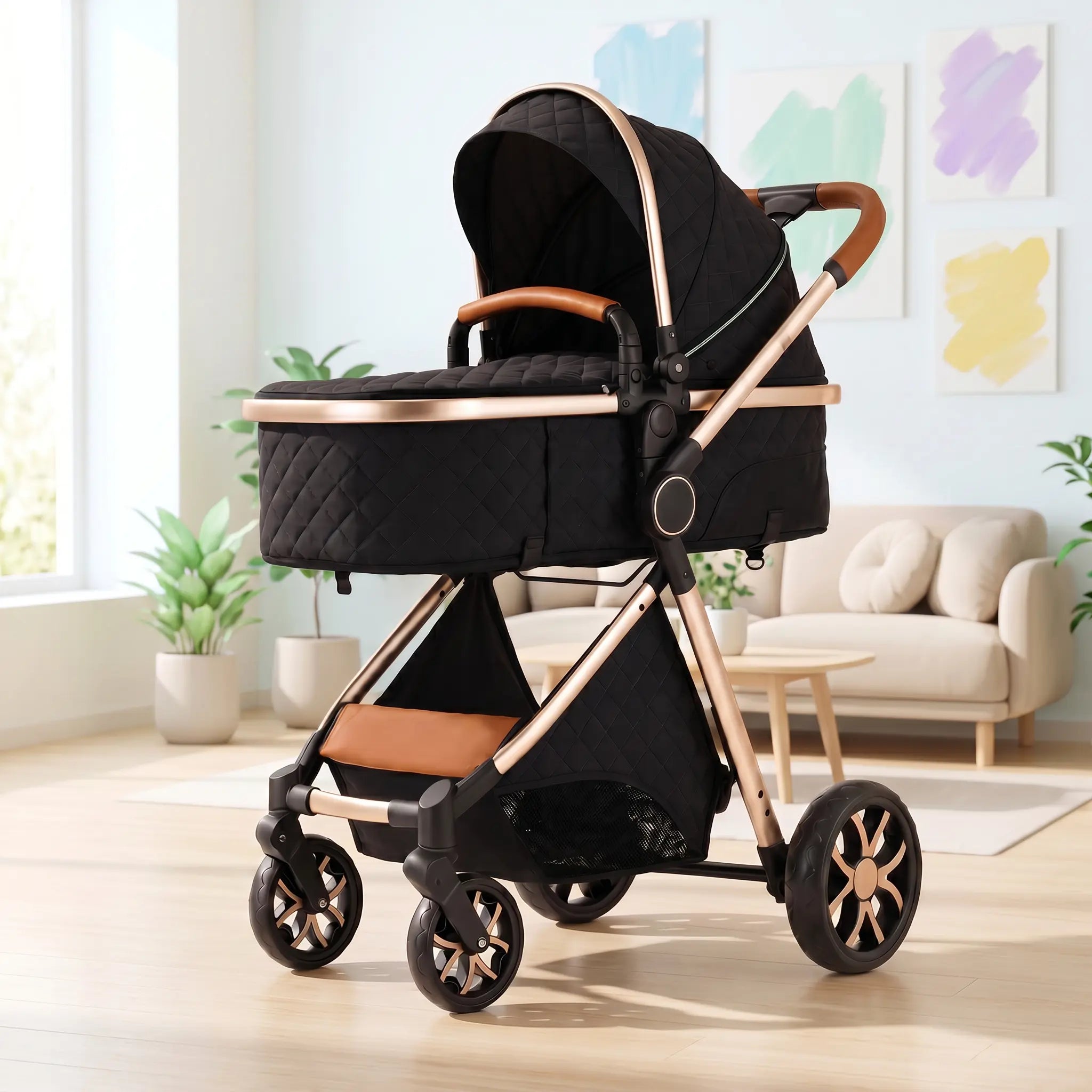 Poussette 3 en 1 - Noir Obsidienne Mamilly