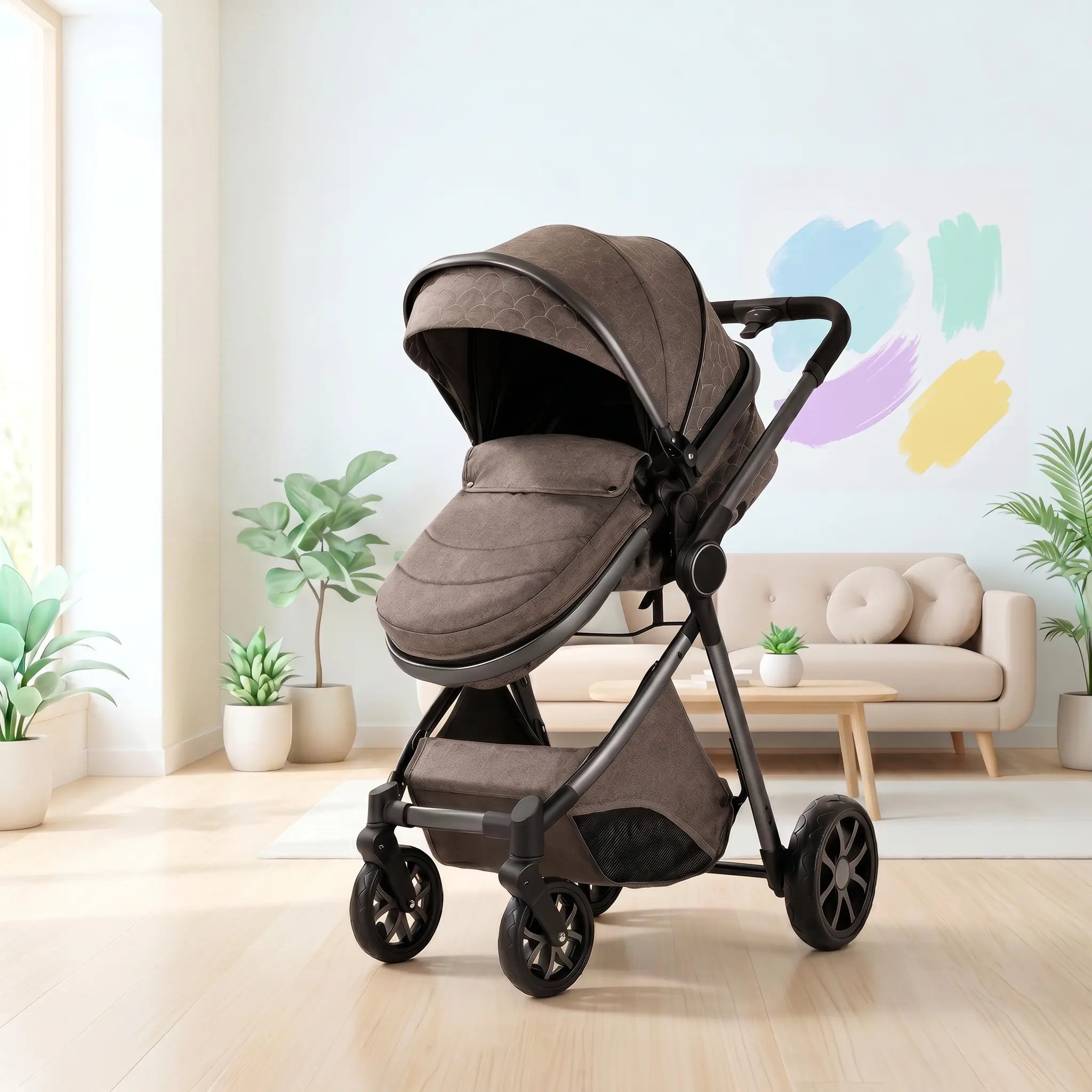 Poussette 3 en 1 - Marron Mocha Mamilly