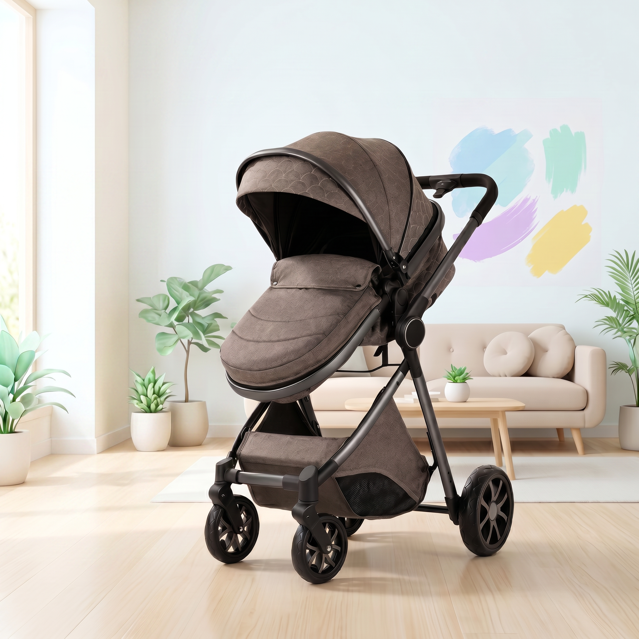 Poussette 3 en 1 - Marron Mocha Mamilly