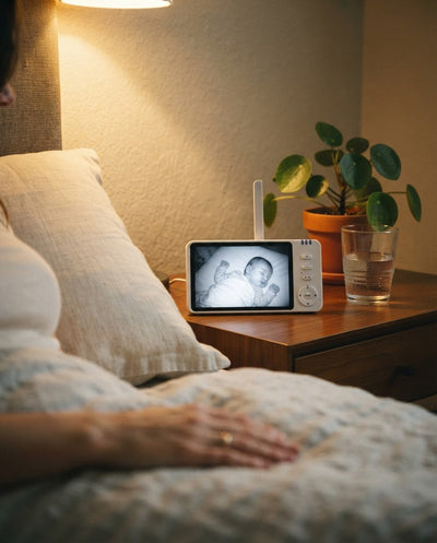 Babyphone video Mamilly Veillee 5 pouces ecran table de nuit vision nocturne