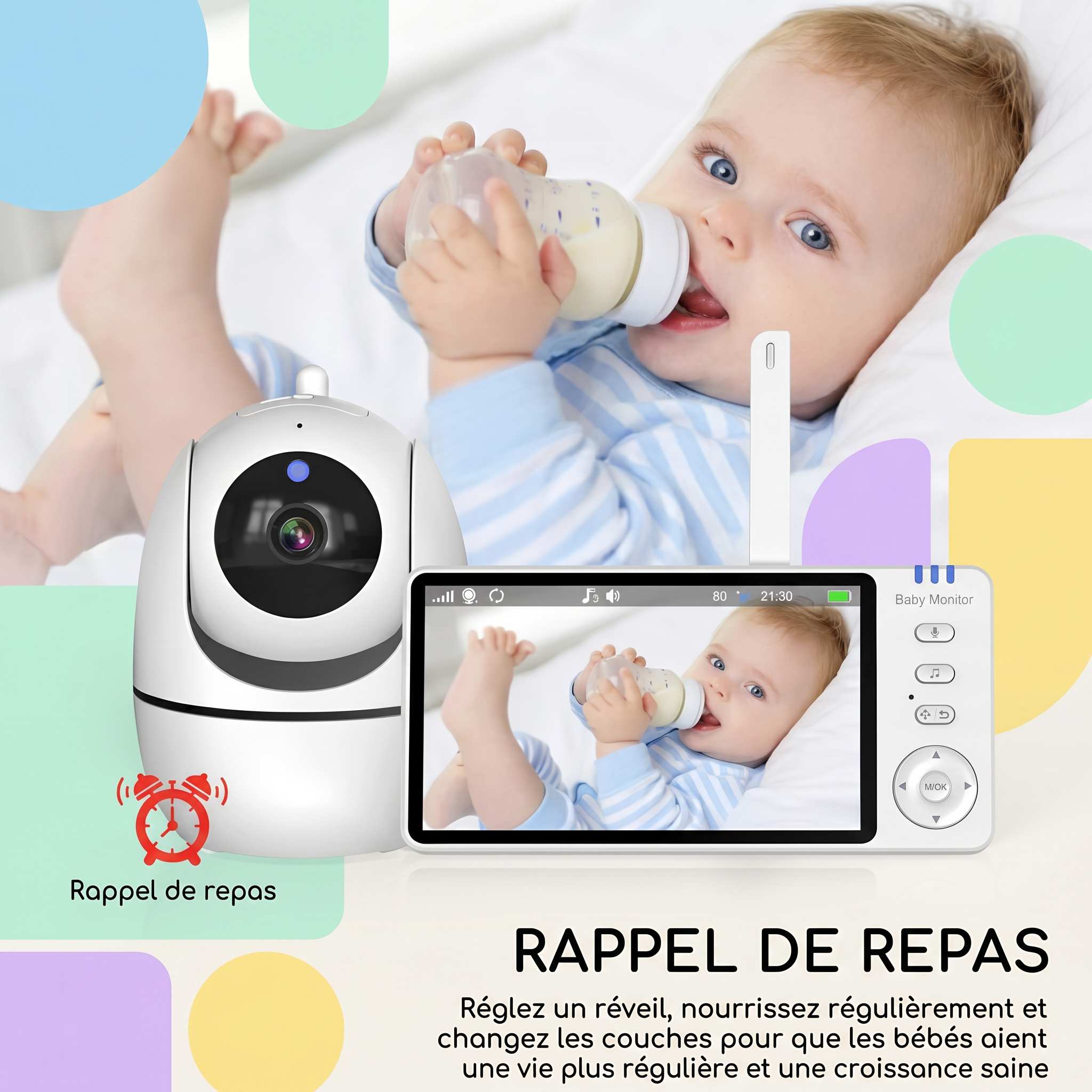 Mamilly Veillée - Babyphone vidéo 5" Mamilly