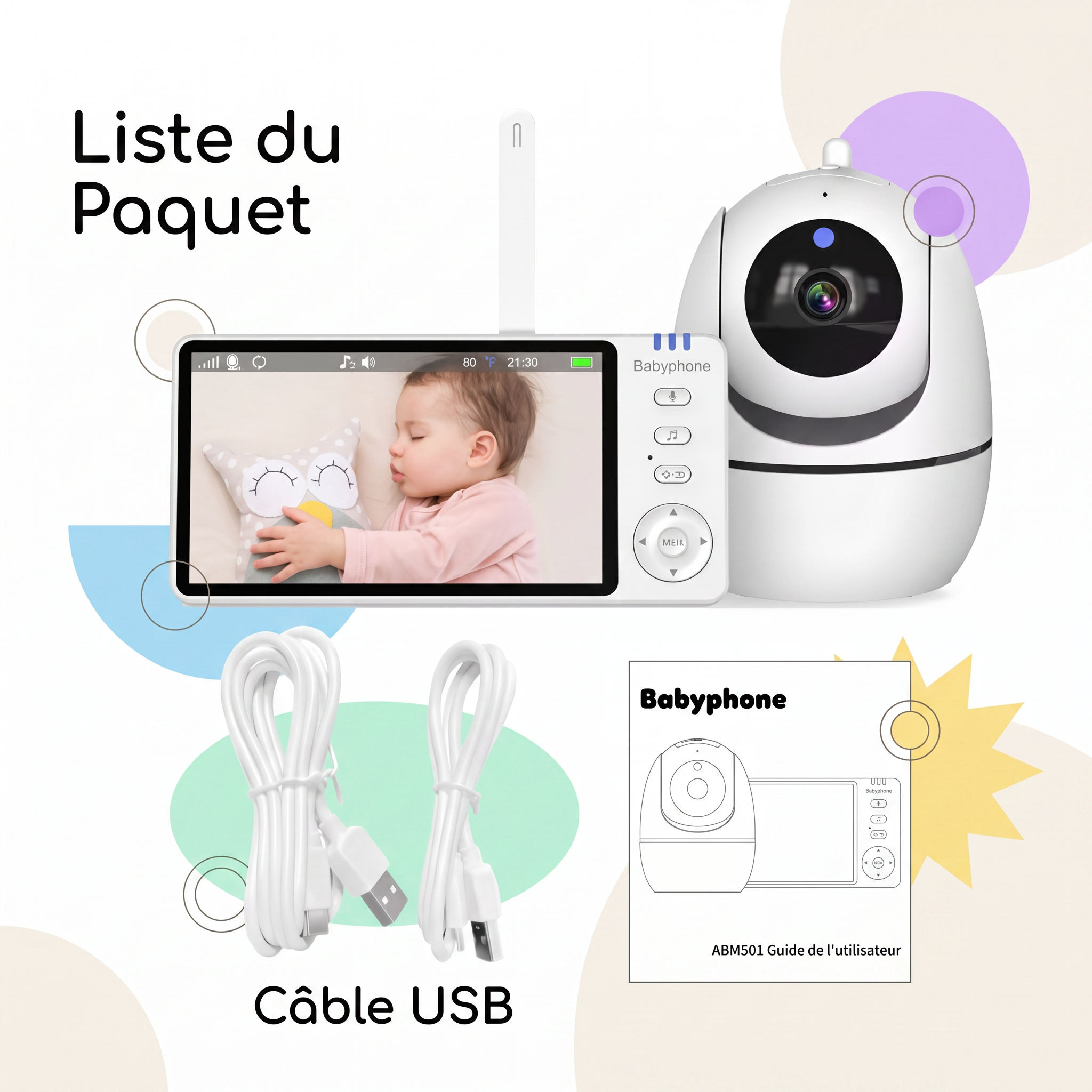 Mamilly Veillée - Babyphone vidéo 5" Mamilly