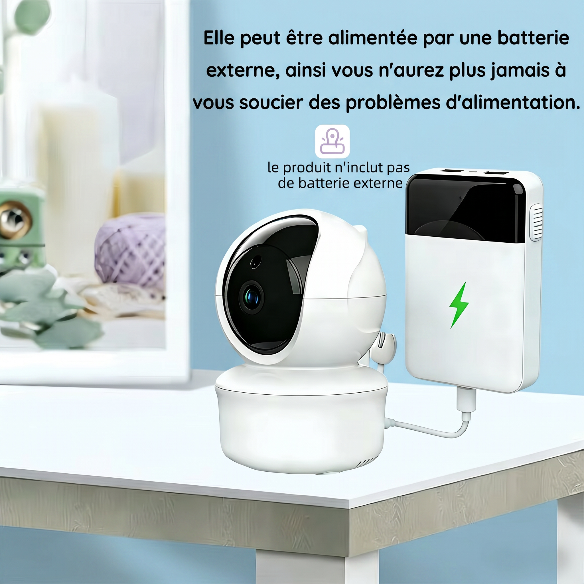 Mamilly Veillée Flex - Babyphone vidéo 5 à caméra flexible Mamilly