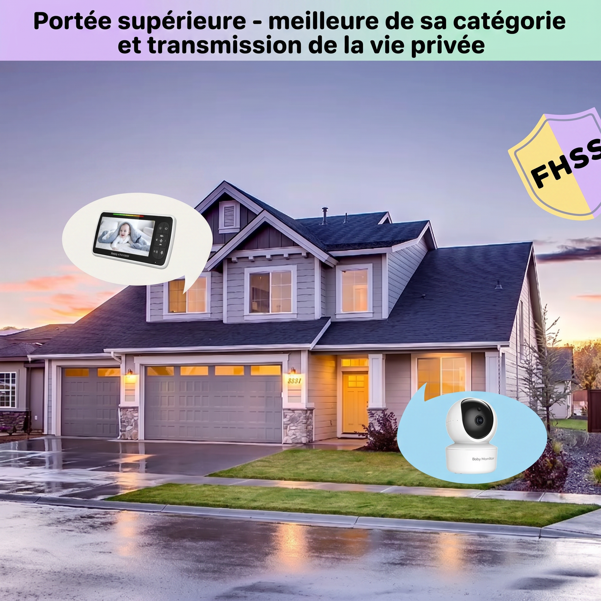 Mamilly Veillée Flex - Babyphone vidéo 5 à caméra flexible Mamilly