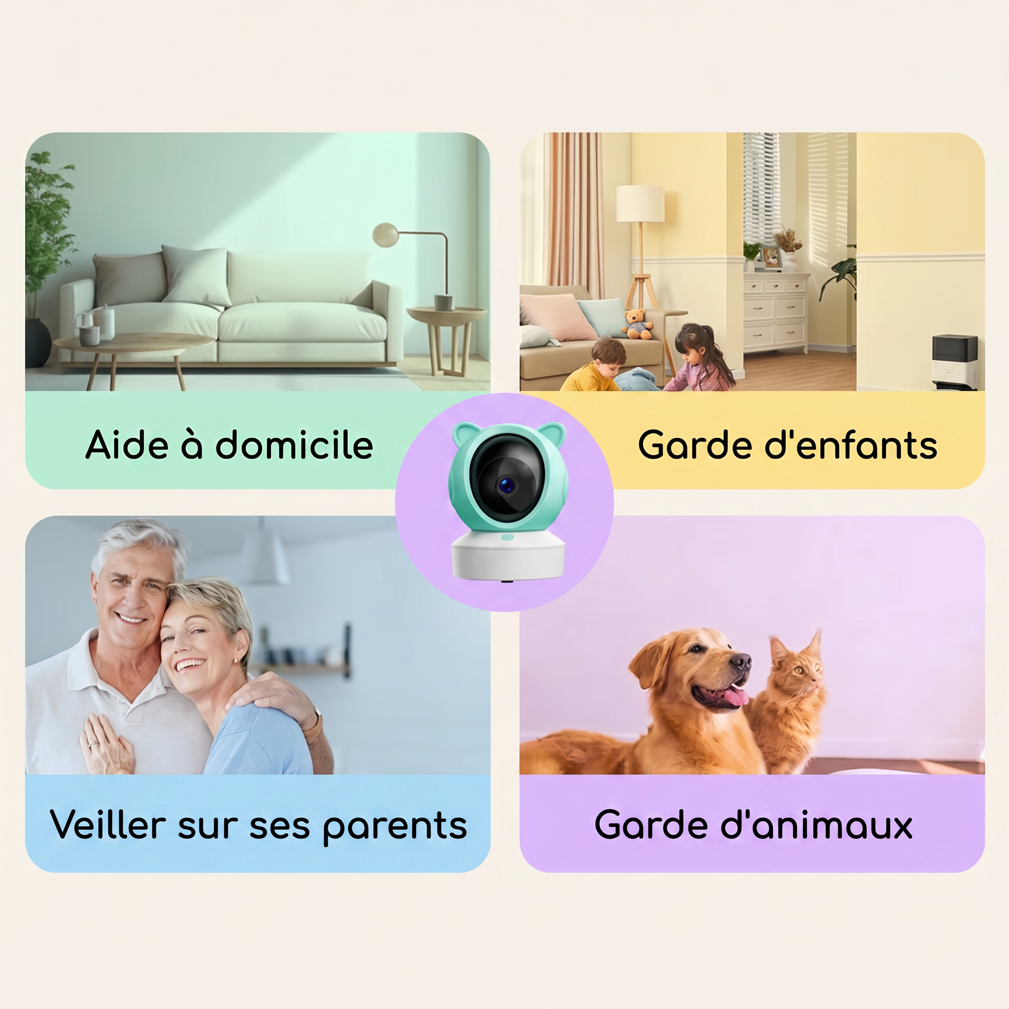 Mamilly Veillée Connect — Babyphone vidéo 2K avec application Mamilly