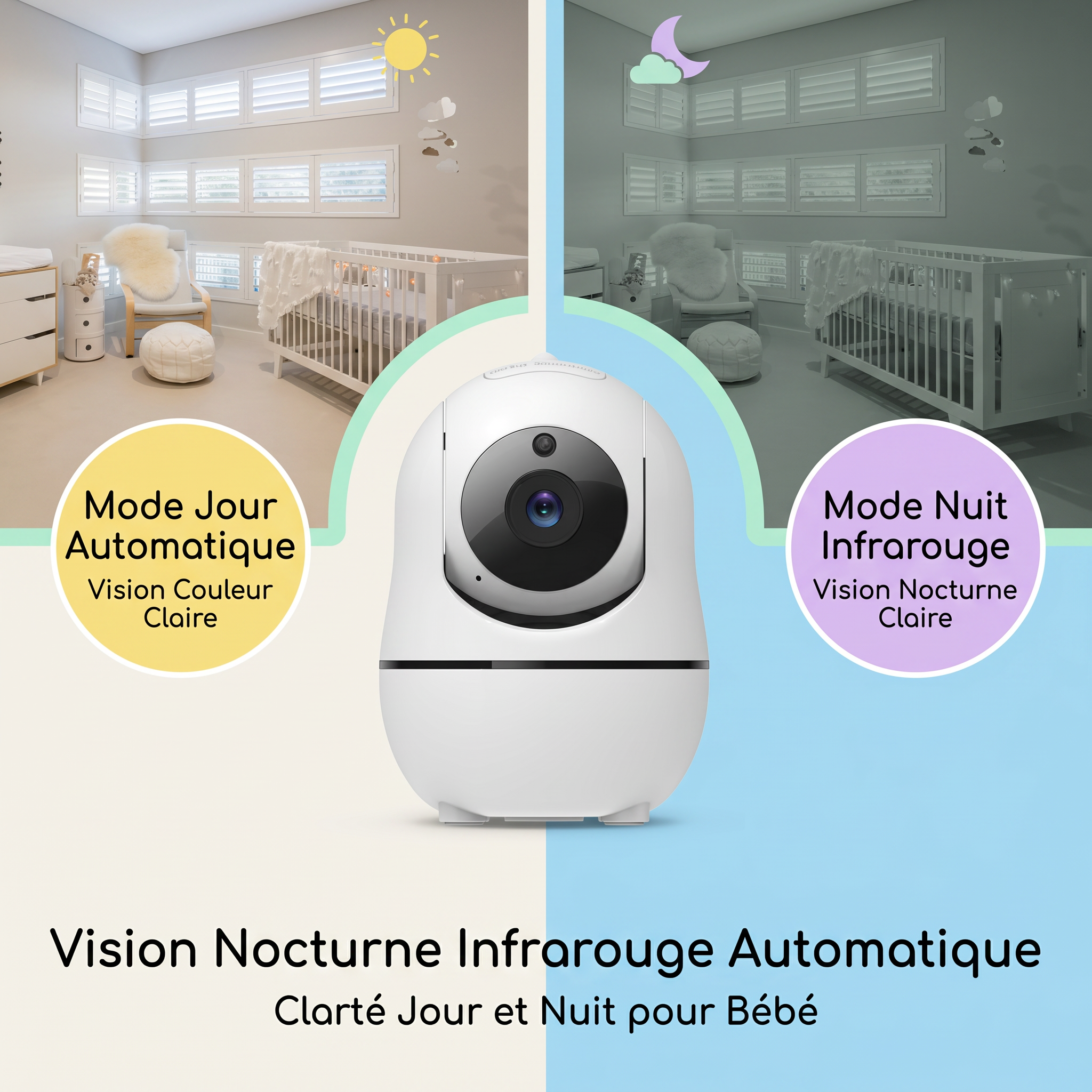 Mamilly Veillée Duo — Babyphone vidéo 2 caméras Mamilly