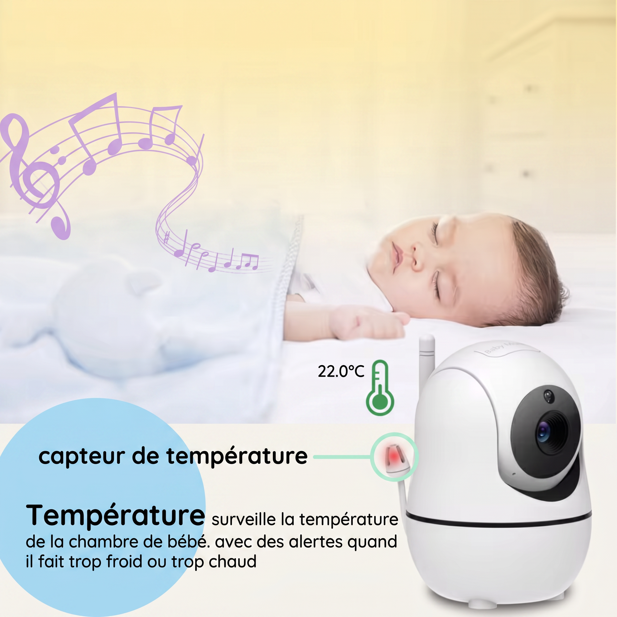 Mamilly Veillée Duo — Babyphone vidéo 2 caméras Mamilly