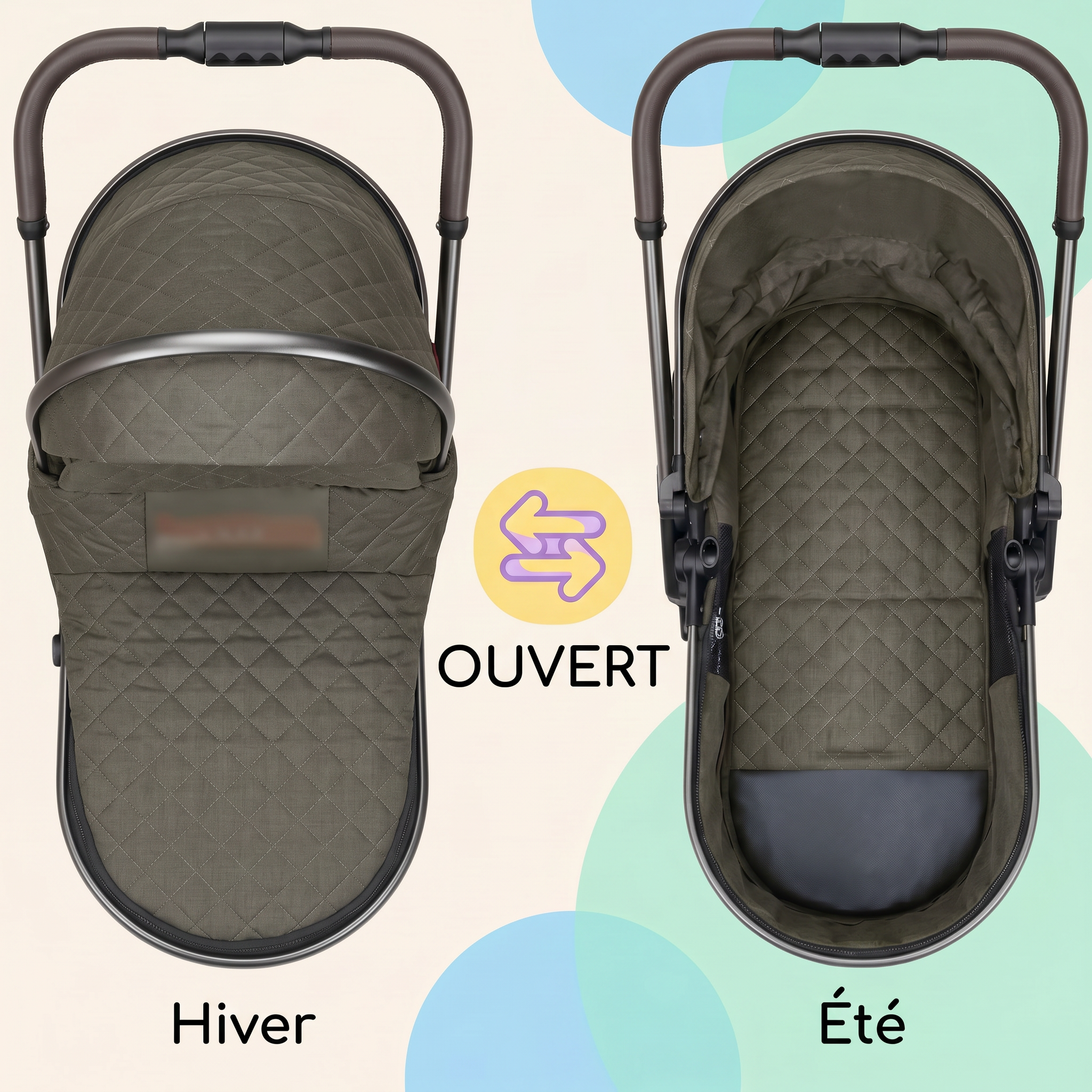 Poussette 3 en 1 - Gris Graphite Mamilly