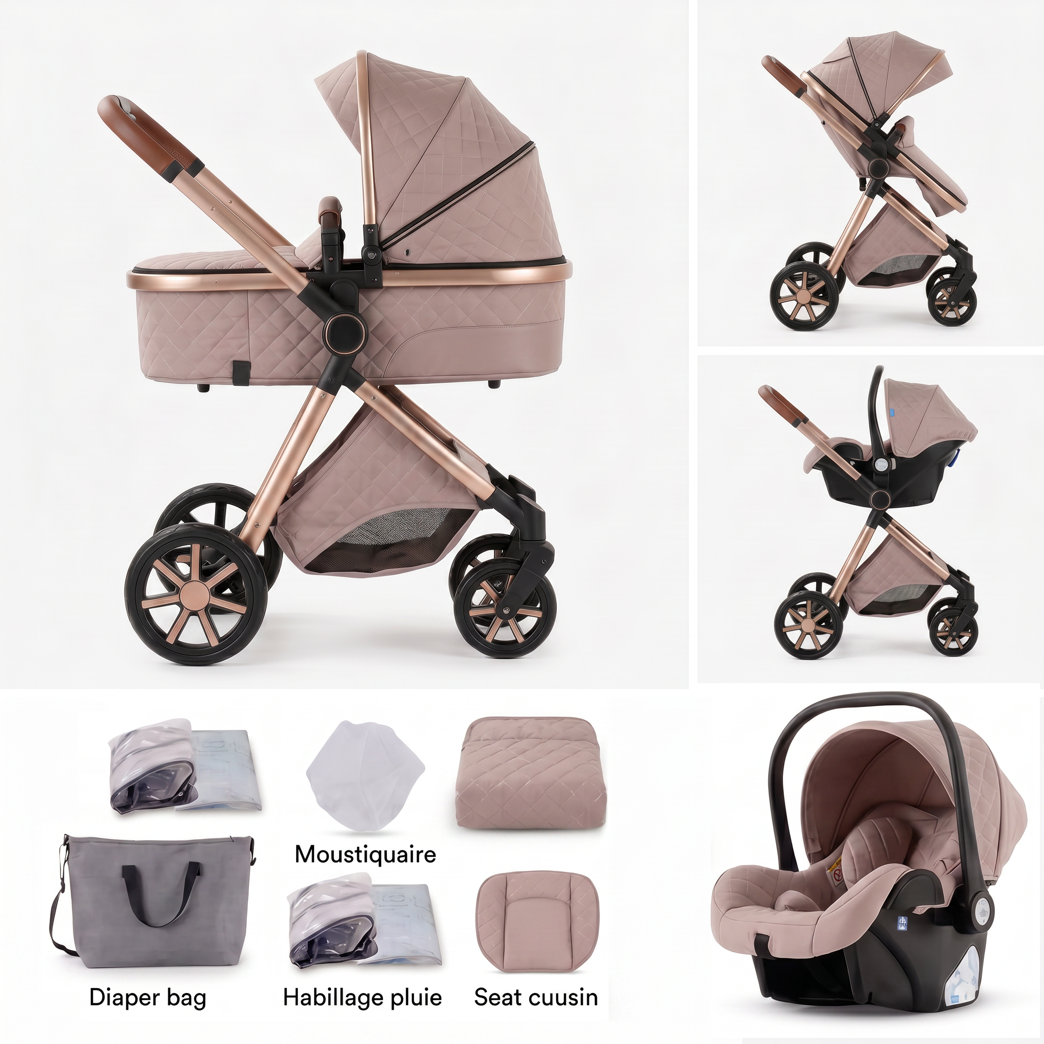 Poussette 3 en 1 - Mamilly Original Mamilly